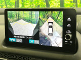 【マルチビューカメラシステム】専用のカメラにより、上から見下ろしたような視点で360度クルマの周囲を確認することができます☆死角部分も確認しやすく、狭い場所での切り返しや駐車もスムーズに行えます。