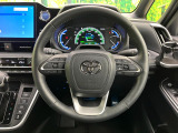 【純正革巻きステアリング】上質な革を使用することで、手にしっかり馴染みとても運転しやすいハンドルです♪