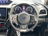 【純正革巻きステアリング】上質な革を使用することで、手にしっかり馴染みとても運転しやすいハンドルです♪