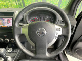 【純正革巻きステアリング】上質な革を使用することで、手にしっかり馴染みとても運転しやすいハンドルです♪