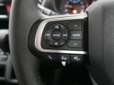 ステアリングスイッチ付き。前方から目を離すことなく操作することが可能です。