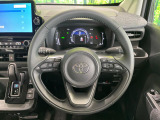 【純正革巻きステアリング】上質な革を使用することで、手にしっかり馴染みとても運転しやすいハンドルです♪