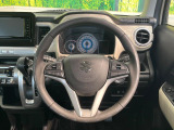 【純正革巻きステアリング】上質な革を使用することで、手にしっかり馴染みとても運転しやすいハンドルです♪