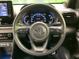 【純正革巻きステアリング】上質な革を使用することで、手にしっかり馴染みとても運転しやすいハンドルです♪
