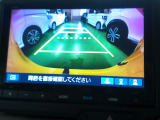 バックカメラの画像です。ガイドラインがスムースな車庫入れをサポートいたします。車庫入れの安心感がアップしますね。