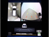車両の前後左右に搭載されたカメラの映像を合成し、車を上から見下ろしているような映像をミニターに映し出すシステムのデジタルマルチビューモニター搭載!