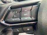 オーディオの音量やチャンネル操作ができるスイッチが、ハンドルに付いています。運転中でも、操作が行えて非常に安全・便利です!