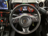 【純正革巻きステアリング】上質な革を使用することで、手にしっかり馴染みとても運転しやすいハンドルです♪