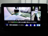 バックも安心のリアカメラ付いています。リアカメラがあると、いつでも安全にバックできますね。死角も減ります。3ビュー切り替え、ガイド線表示なので便利です。