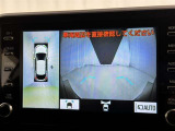 パノラミックビューモニターを装備。駐車場や交差点でクルマを真上から見るように周囲を確認できます。機能の詳細は販売店スタッフまでおたずねください。