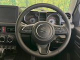 【純正革巻きステアリング】上質な革を使用することで、手にしっかり馴染みとても運転しやすいハンドルです♪