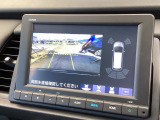 便利な3ビュー切り替え、ガイド線表示付きのバックカメラです!後退時、後方の視界をサポートします!
