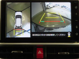 車両を上から見たような映像を映し出すパノラミックビューモニター付きです。