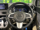 【純正革巻きステアリング】上質な革を使用することで、手にしっかり馴染みとても運転しやすいハンドルです♪