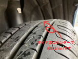 タイヤ溝はセンターで6.1mmです(新品約8mm)