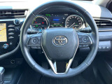 【純正革巻きステアリング】上質な革を使用することで、手にしっかり馴染みとても運転しやすいハンドルです♪