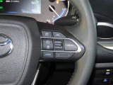 ステアリングスイッチ付きで、運転中に視線を前に向けたまま操作できます。