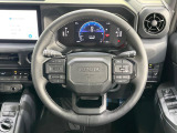 【純正革巻きステアリング】上質な革を使用することで、手にしっかり馴染みとても運転しやすいハンドルです♪