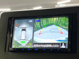 【アラウンドビューモニター】専用のカメラにより、上から見下ろしたような視点で360度クルマの周囲を確認することができます☆死角部分も確認しやすく、狭い場所での切り返しや駐車もスムーズに行えます。