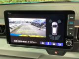 便利な3ビュー切り替え、ガイド線表示付きのバックカメラです!後退時、後方の視界をサポートします!