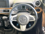 【純正革巻きステアリング】上質な革を使用することで、手にしっかり馴染みとても運転しやすいハンドルです♪