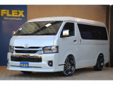 【新型9型ハイエース/ダークプライムⅡワイドディーゼル2WD入庫!!】内外装FLEXカスタム施工済み!