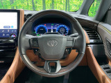 【純正革巻きステアリング】上質な革を使用することで、手にしっかり馴染みとても運転しやすいハンドルです♪