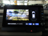 バックカメラの画像です。ガイドラインがスムースな車庫入れをサポートいたします。車庫入れの安心感がアップしますね。