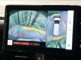 【パノラミックビューモニター】専用のカメラにより、上から見下ろしたような視点で360度クルマの周囲を確認することができます☆死角部分も確認しやすく、狭い場所での切り返しや駐車もスムーズに行えます。