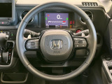 【純正革巻きステアリング】上質な革を使用することで、手にしっかり馴染みとても運転しやすいハンドルです♪