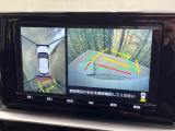 【パノラミックビューモニター】専用のカメラにより、上から見下ろしたような視点で360度クルマの周囲を確認することができます☆死角部分も確認しやすく、狭い場所での切り返しや駐車もスムーズに行えます。