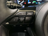 ステアリングスイッチ付き。前方から目を離すことなく操作することが可能です。