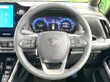 【純正革巻きステアリング】上質な革を使用することで、手にしっかり馴染みとても運転しやすいハンドルです♪