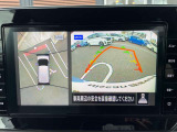 アラウンドビューモニター。上空から見下ろしているような映像で、スムースな駐車をサポートします。