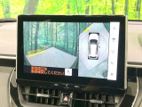 【パノラミックビューモニター】専用のカメラにより、上から見下ろしたような視点で360度クルマの周囲を確認することができます☆死角部分も確認しやすく、狭い場所での切り返しや駐車もスムーズに行えます。