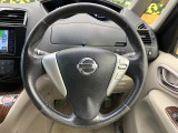 【純正革巻きステアリング】上質な革を使用することで、手にしっかり馴染みとても運転しやすいハンドルです♪