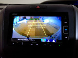 バックカメラの画像です。ガイドラインがスムースな車庫入れをサポートいたします。車庫入れの安心感がアップしますね。