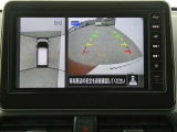 全周囲カメラで、クルマを上空から見下ろしているかのような映像を映し出します。周囲の状況がひと目でわかります!