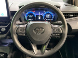 【純正革巻きステアリング】上質な革を使用することで、手にしっかり馴染みとても運転しやすいハンドルです♪