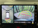 【パノラマモニター】専用のカメラにより、上から見下ろしたような視点で360度クルマの周囲を確認することができます☆死角部分も確認しやすく、狭い場所での切り返しや駐車もスムーズに行えます。