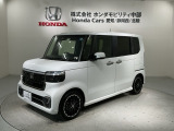 全国納車可 第三者機関証明書付 禁煙車 H SENSING 新車保証 試乗車 ワンオ-ナ- ナビLXU-242NBi Rカメラ CD録音装備のN-BOXカスタム ターボ コーディネートスタイル入庫!