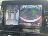 アラウンドビューモニター。上空から見下ろしているような映像で、スムースな駐車をサポートします。