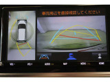 ハンドル操作にあわせてガイドラインが変化するバックガイドモニター搭載。全方位、フロント、左右側面モニターも搭載しているので、周囲の状況を確認しながら駐車出来ます。慣れない場所でも心強いですよ。