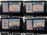 全方位モニターは真上から見下ろした映像や立体的な3Dビューをナビに表示し、死角の確認を支援。シフト操作やソナー検知による画面の自動切り替えも備え、安全な駐車や切り返し、発進をスマートにサポートします。