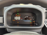 見やすいデジタル車速表示!平均燃費や航続可能距離、外気温、オイル交換時期等を表示する多機能液晶を搭載しています!