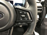 ステアリングスイッチ付き。前方から目を離すことなく操作することが可能です。