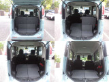 ☆リヤシートを倒すと、こんなに広い空間が出来ました。大きい荷物もらくらくに入ります。
