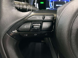 ステアリング右側のスイッチになります。全車追従機能付きクルーズコントロールが付いているので長距離運転も快適に運転できます。