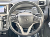【純正革巻きステアリング】上質な革を使用することで、手にしっかり馴染みとても運転しやすいハンドルです♪