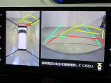 パノラミックビューモニター付きです。車両を上から見たような映像をディスプレイオーディオ画面に表示。運転席からの目視だけでは見にくい、車両周辺の状況をリアルタイムでしっかり確認できます。